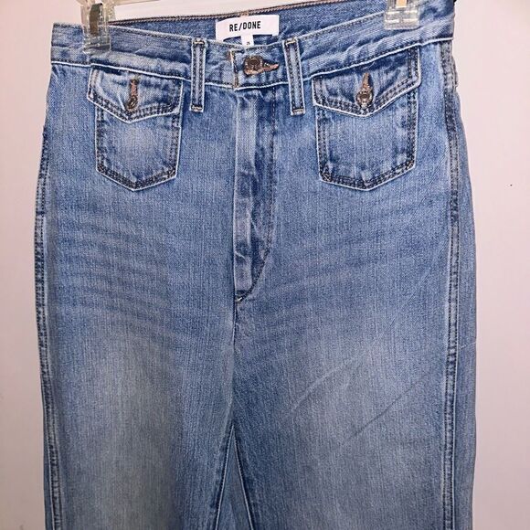 Re/Done | NWTs 70s Ultra High Rise Stove Pipe Jeans Size 25 - Picture 5 of 8